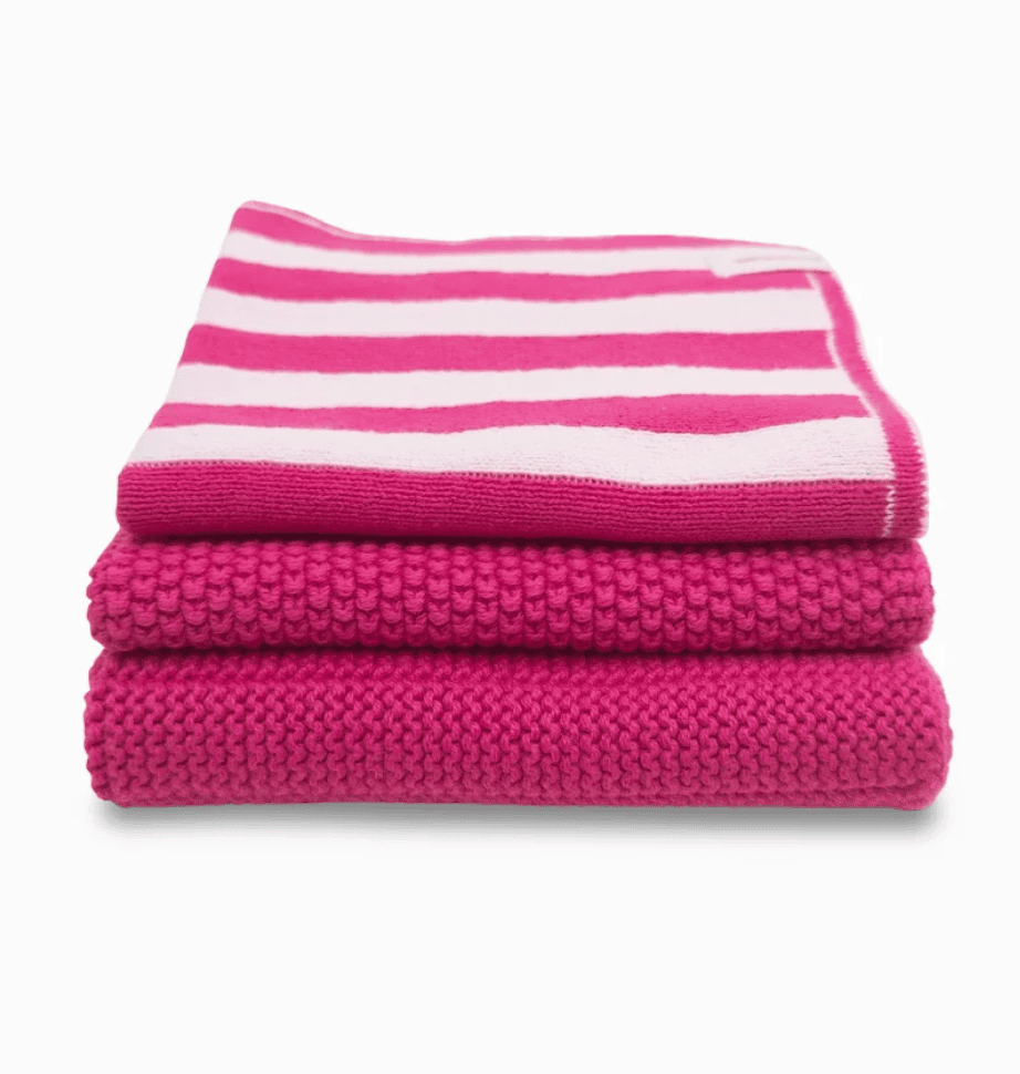 Discloth Ecovask 3pk Raspberry strip